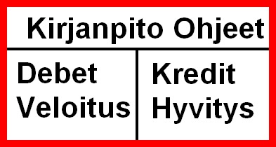 kirjanpito-ohje, deped, kredit